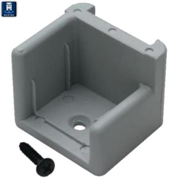 THMDS-1R-DP Right Hinge Door Stop with Ribs, Gray