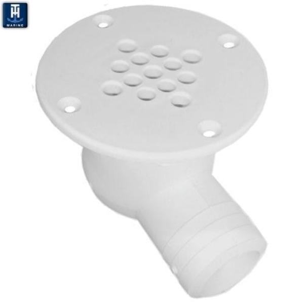 THMCSD-92-DP 90 deg Cockpit Scupper Drain, White
