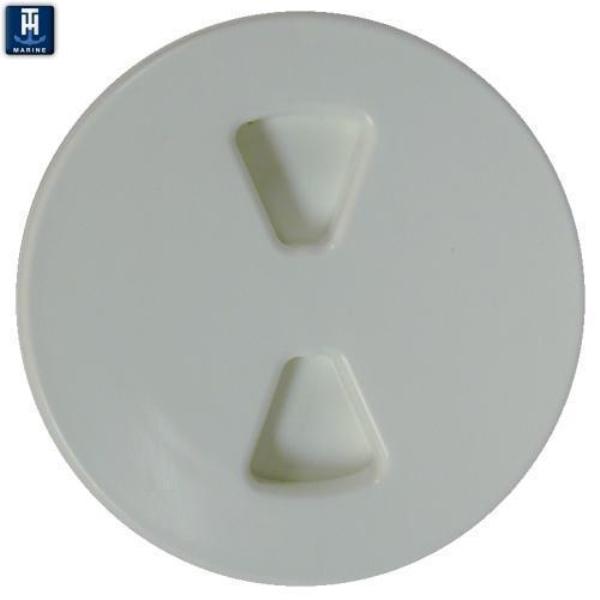 8 in. Screw-out Deck Plate, Polar White