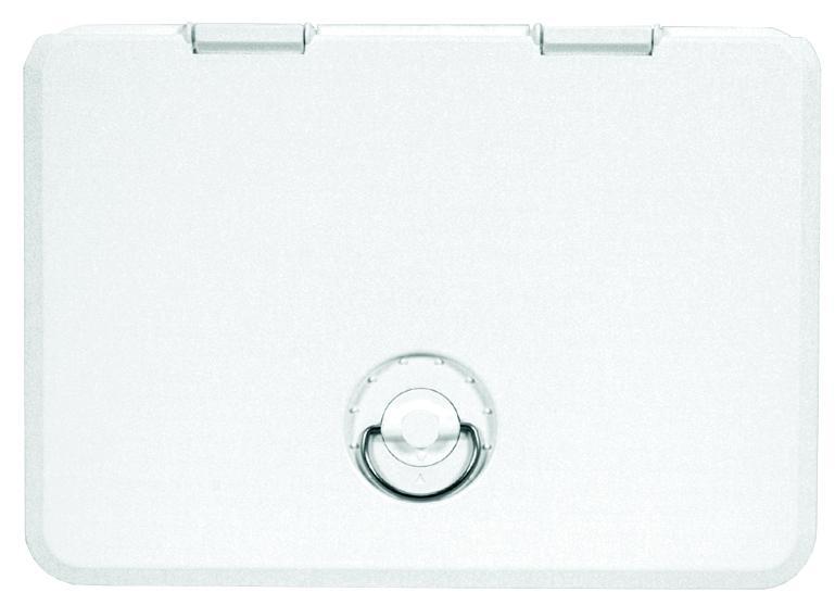 13 x 24 in. Locking Hatch, Polar White