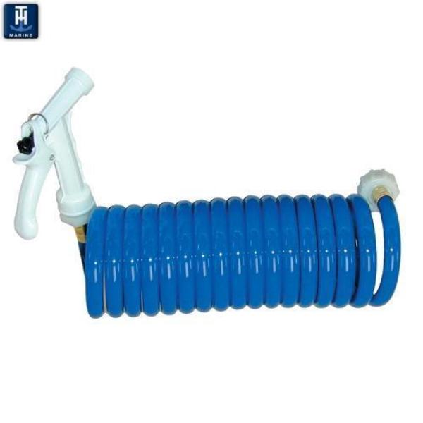 THMWDHBR-25B-B-DP 25 ft. Washdown Hose with Brass Ends & Pistol Grip Nozzle, Blue