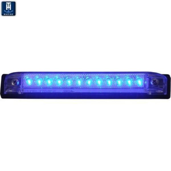 4 in. Slim Line LED Utility Strip Light, Blue with Clear Lens