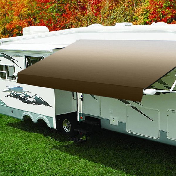 8 x 15 ft. Eclipse Camel Fade Vinyl Power Patio Awning