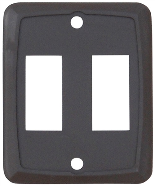 Double Switch Face Plate Cover, Brown