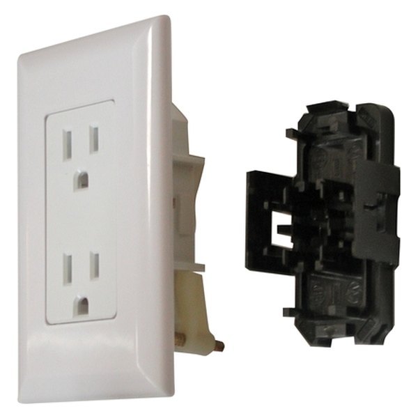 15A Decor Receptacle with Cover, White