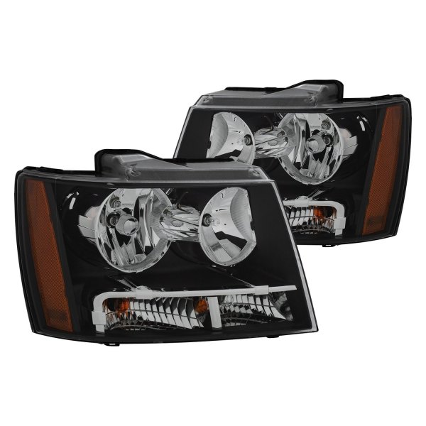 Crystal Headlight for 2007-2014 Tahoe & Suburban, Black