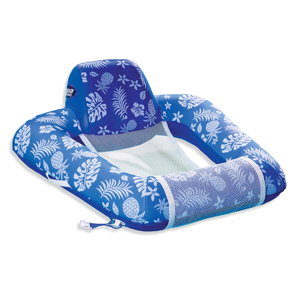 Picture of Aqua Leisure AQUAPL17290S1 42 x 40 in. Supreme Zero Gravity Chair&#44; Hibiscus Pineapple - Royal Blue with Docking