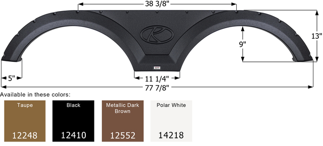 Tandem Keystone FS2248 Fender Skirt, Black