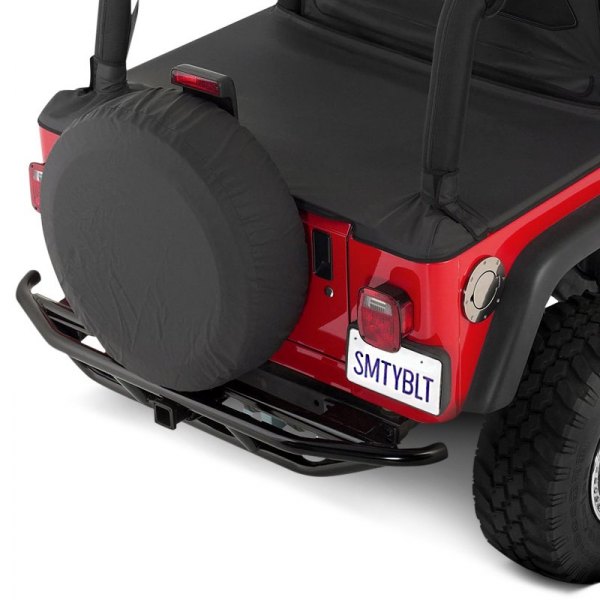 Smittybilt SMB76621-01 YJ-TJ-LJ S-B76621-01 Src Rear Bumper with Hitch for 1987-2006 Jeep Wrangler, Black