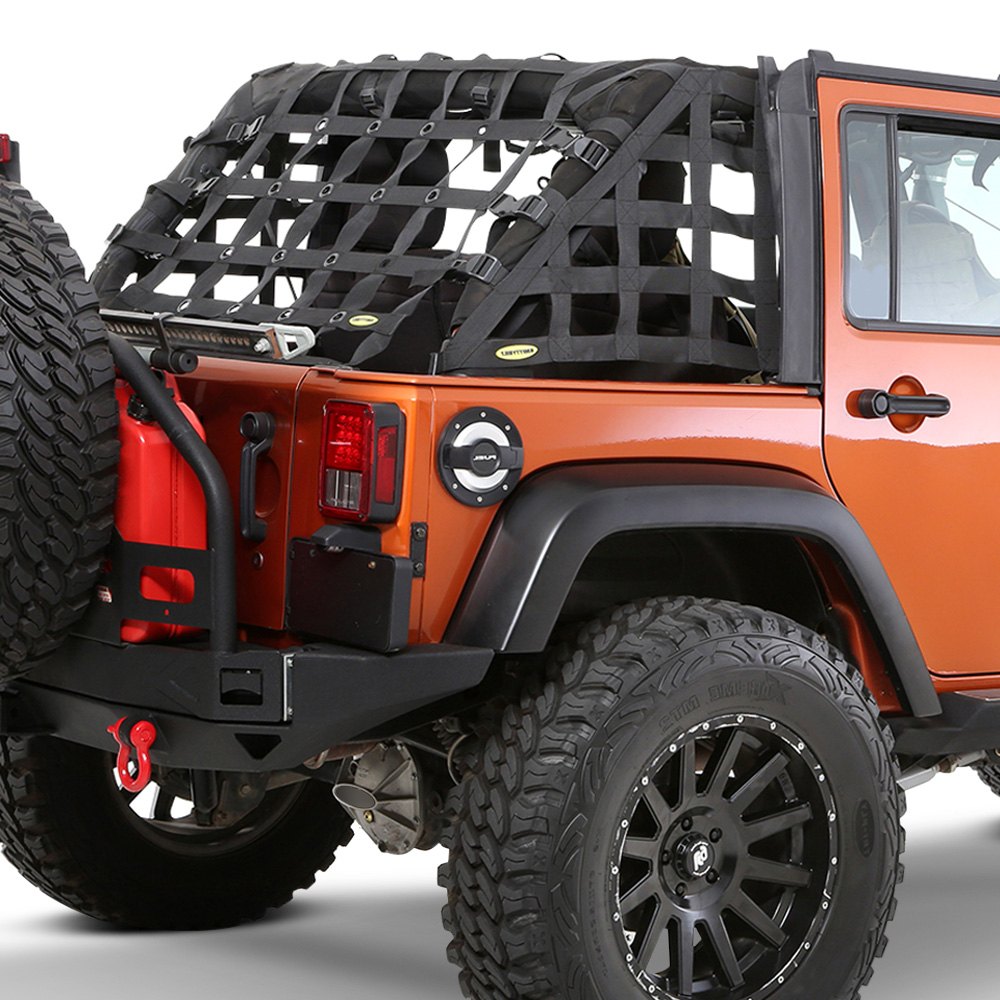 Smittybilt SMB581135 Cargo Restraint System with Black 2 in. Webbing for 2007-2018 Wrangler JK 4 Door