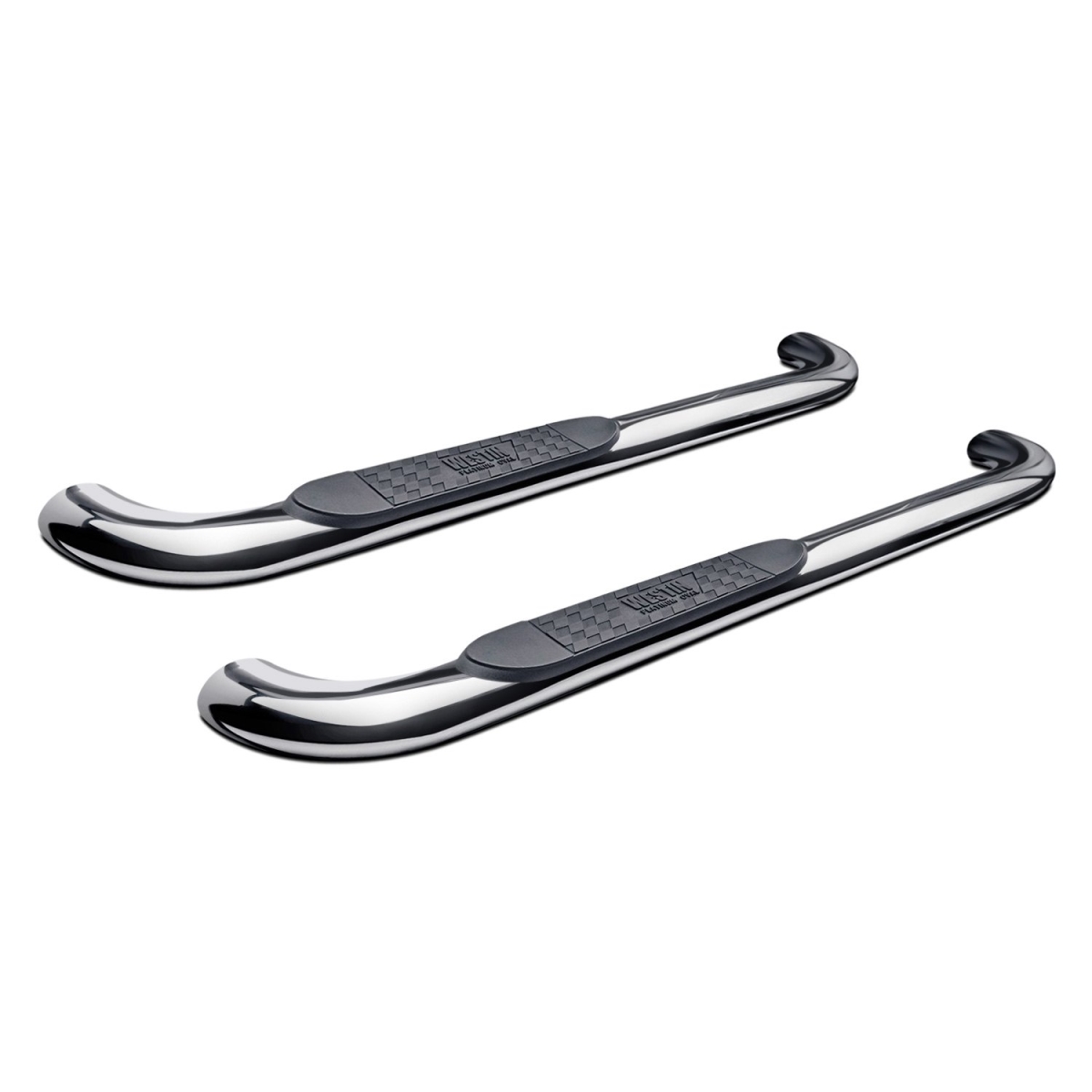 4 in. Stainless Steel Platinum Oval Step Bar for 2015-C Ford F150 Regular Cab