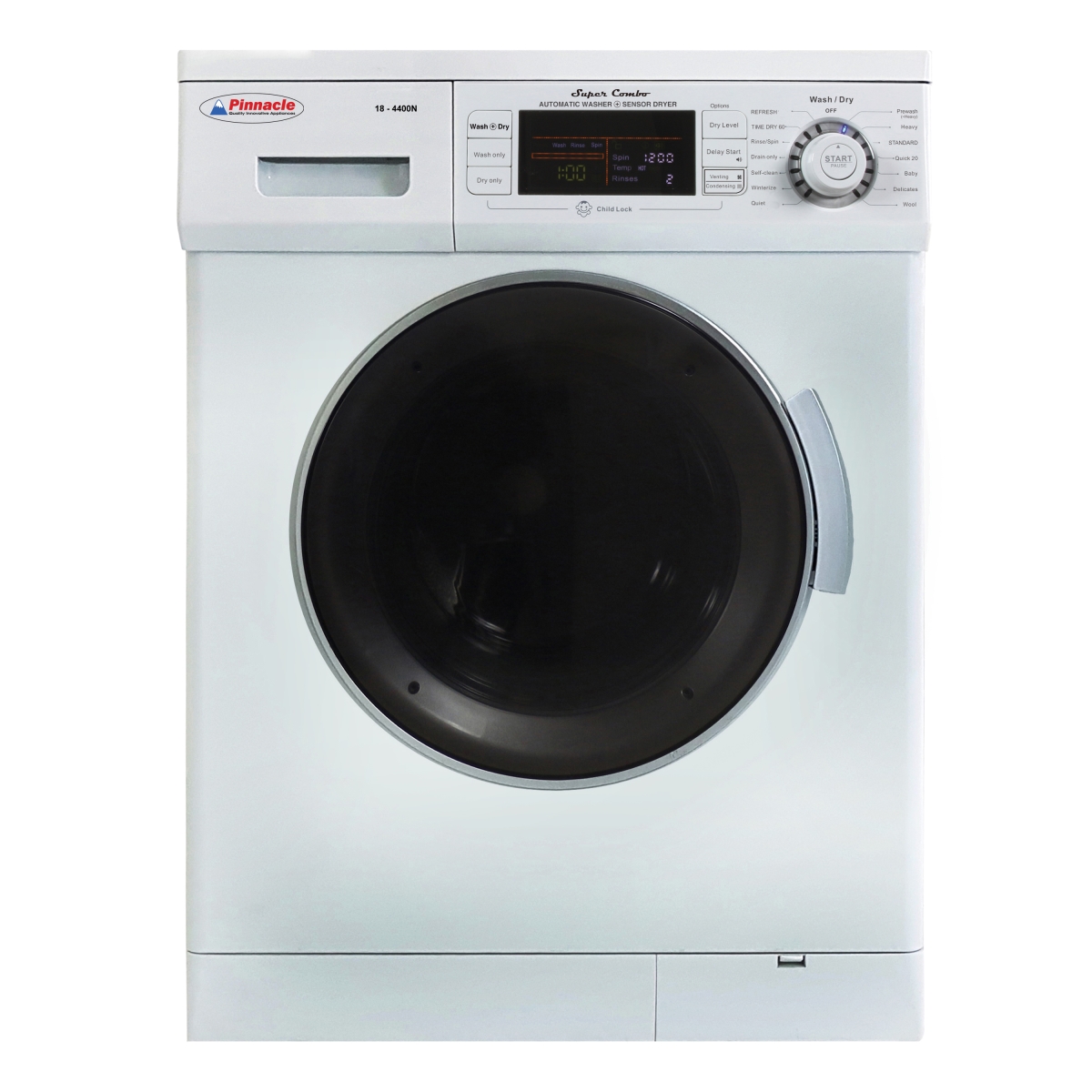 Picture of Pinnacle PIN18-4400N W Super Washer & Dryer Combo&#44; White