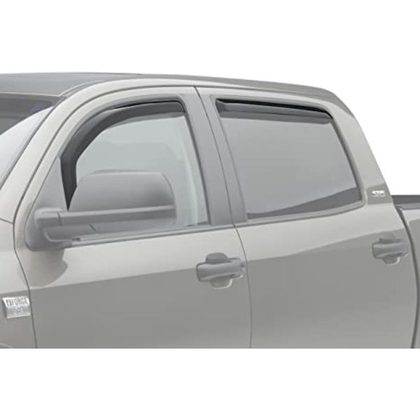 575091 Channel Slimline Window Visors for 2007-2016 Tundra Double Cab, Dark Smoke - 4 Piece