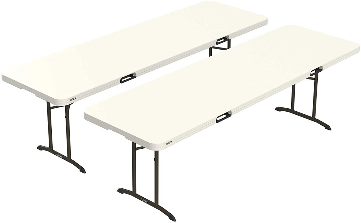 Picture of Lifetime LFT80882 8 ft. Fold-in-Half Table&#44; Almond - Pack of 2