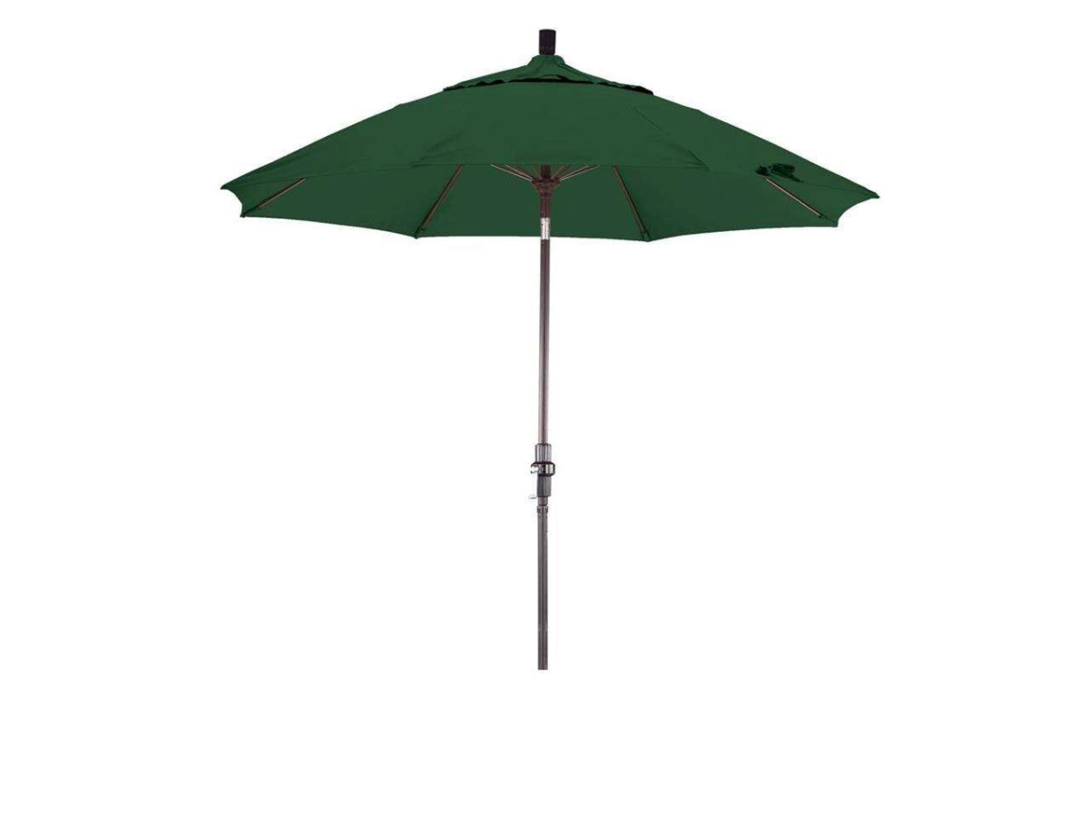 CAUGSCUF908117-5446 9 ft. Sun Master Series Aluminum & Fiberglass Crank Collar Tilt Market Umbrella, Forest Green Sunbrella -  California Umbrella