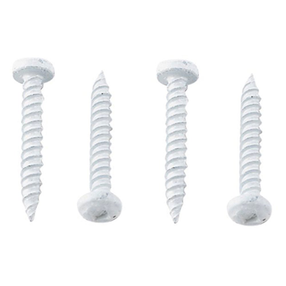 8 x 1 in. Pan Head Square White Recess Screw