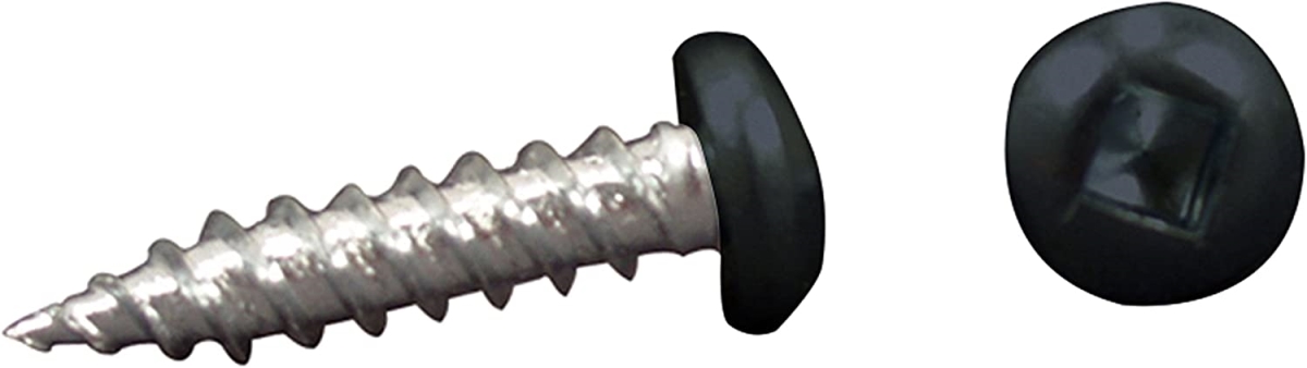 8 x 1 in. Pan Head Square Recess Screw, Black - 500 Count