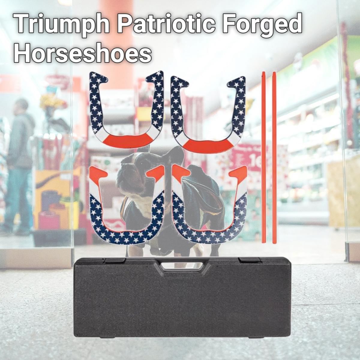 Picture of Escalade Sports ECA35-7075-3 Triumph Patriotic Forged Horseshoes