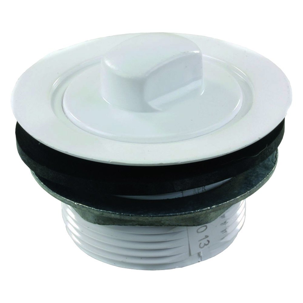 2 in. Tub Strainer with Threaded Stopper, Polar White