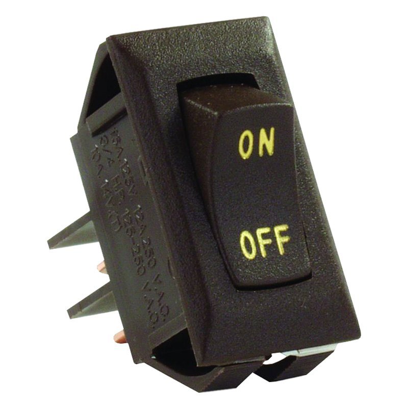 12V Labeled On & Off Switch, Brown