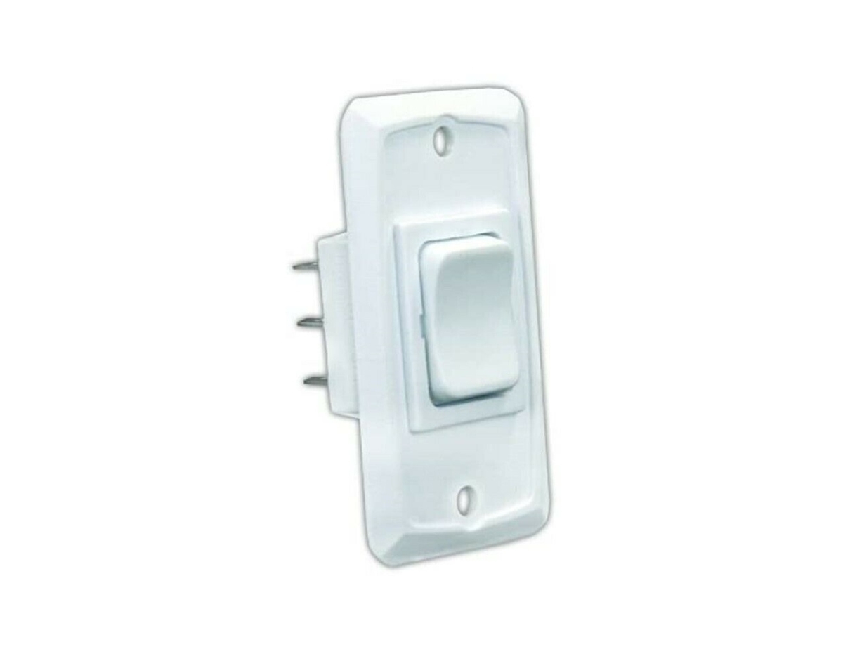12V Heavy Duty Mom On-Off & Mom-on Switch, White