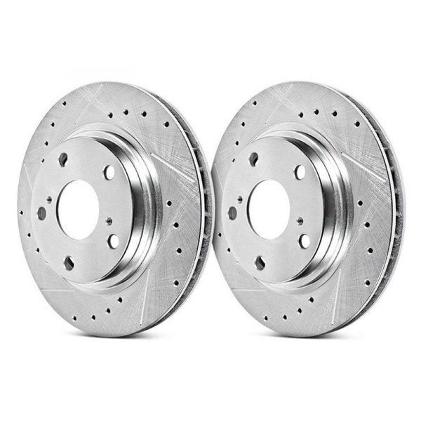 PowerStop PSBAR85153XPR Evolution Performance Drilled & Slotted Front Brake Rotors for 2013-2022 Ford F-250