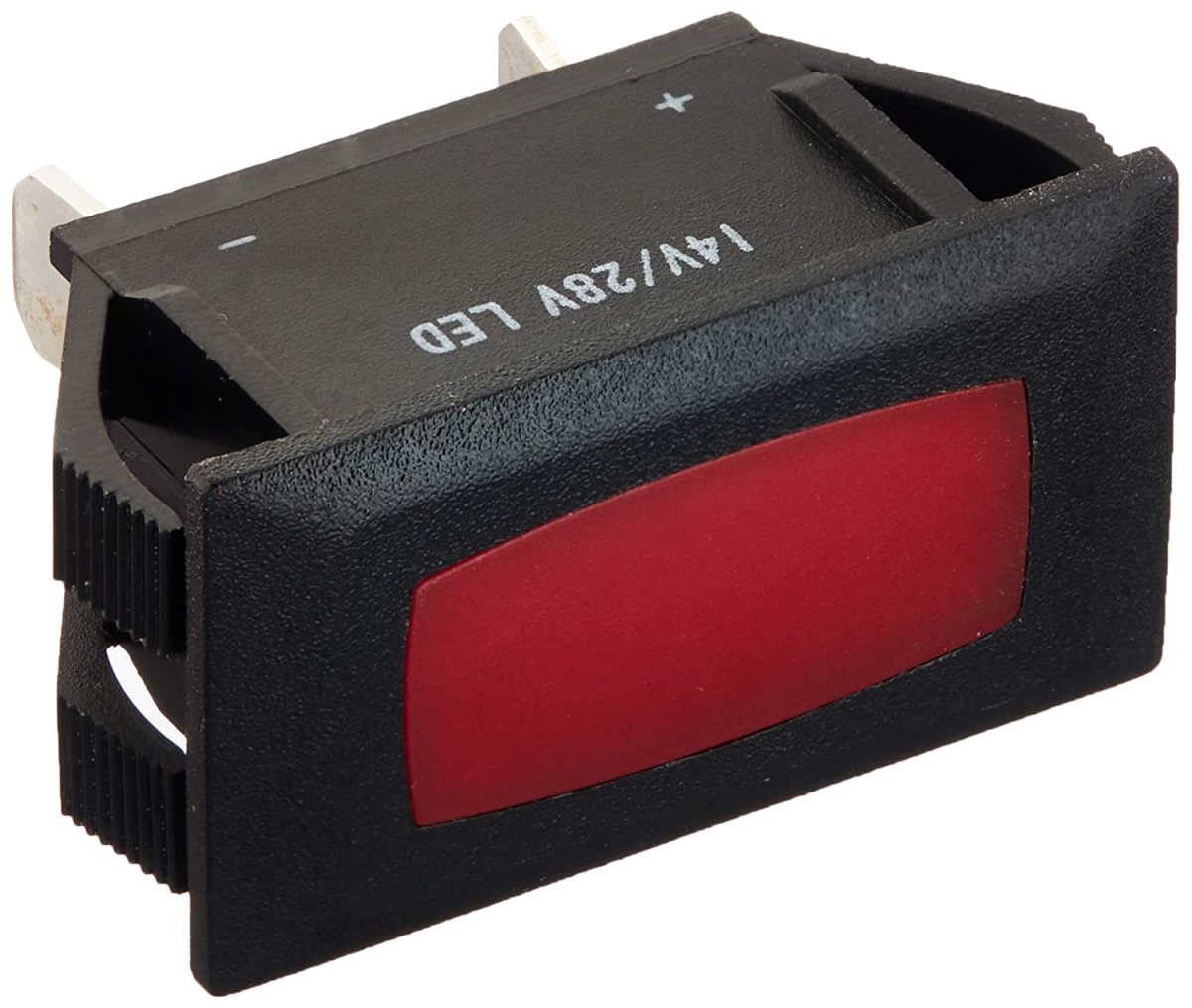 0.55 x 1.12 in. Black with Red Indicator Lights with Cut-out