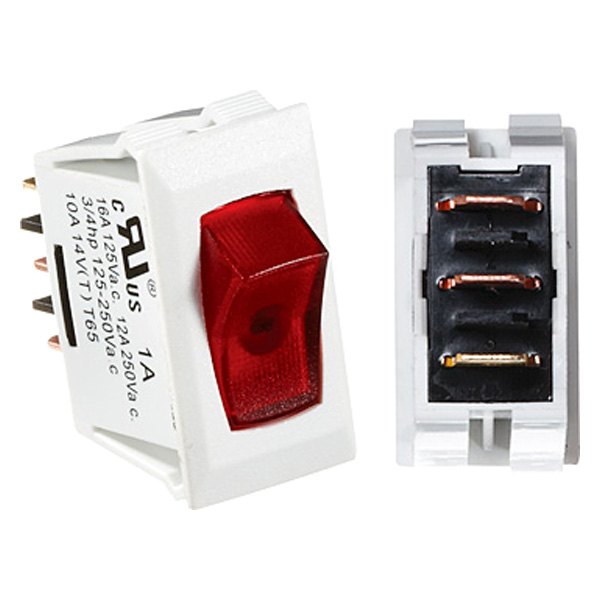 0.550 x 1.125 in. Cut-Out with Indicator Lights, White & Red
