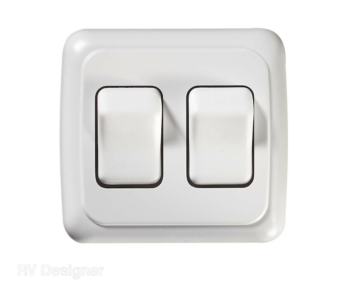1.62 x 2.43 in. Contoured Wall Switch with On-Off Spst Cut-out, White