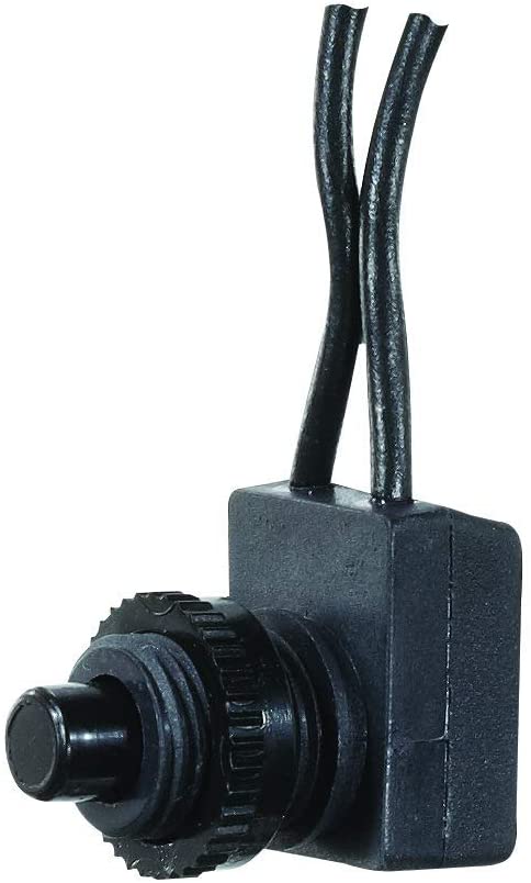 3A-125V AC Push Button On-Off Switch with 4.5 in. Leads