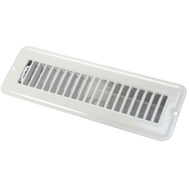 2 x 10 in. Undampered Metal Floor Register, Brown