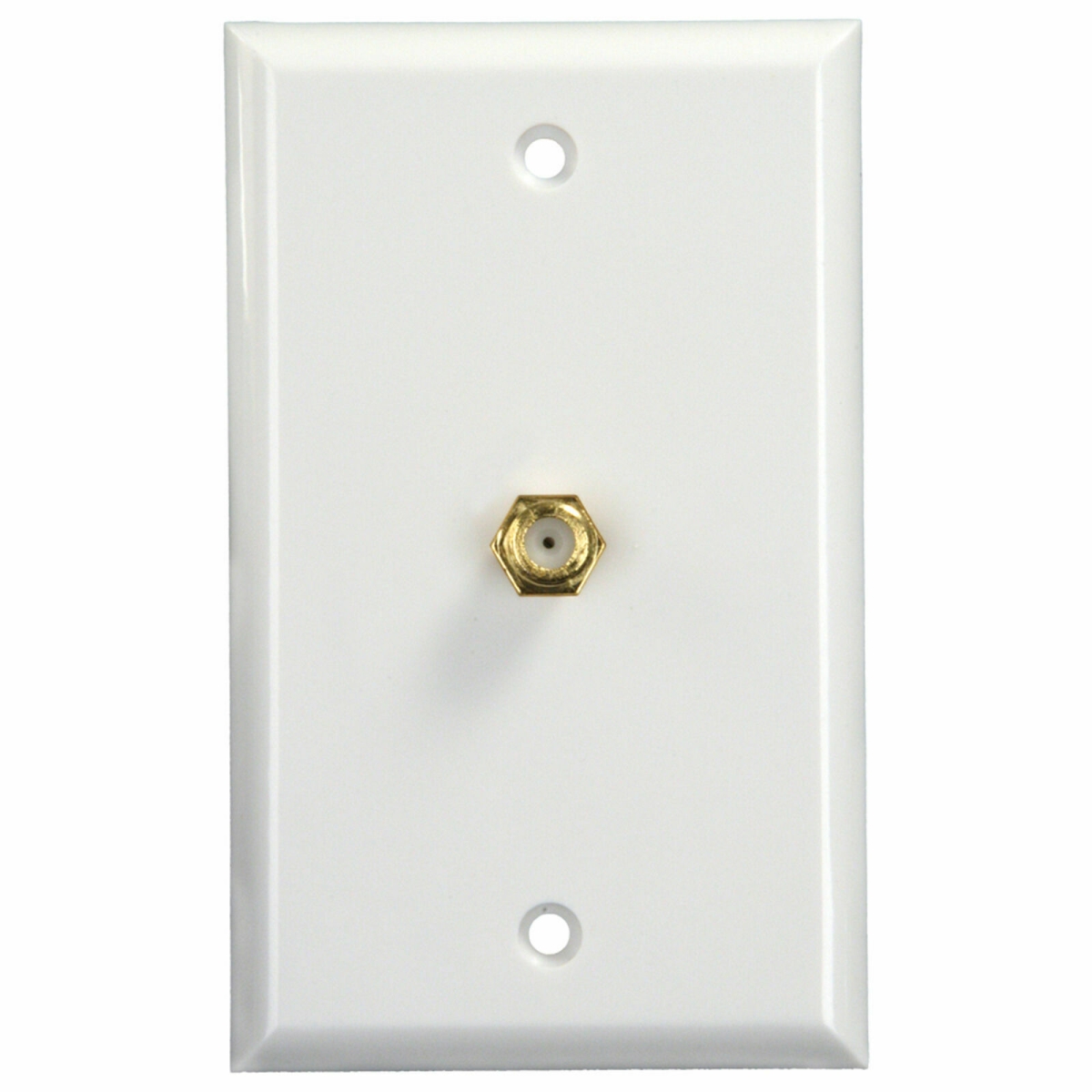 Interior Cable TV Plate, Polar White