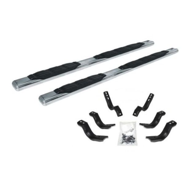 RHI10587PS 5 x 87 in. Stainless Side Bars Sidesteps for 2014 Chevrolet Silverado 1500