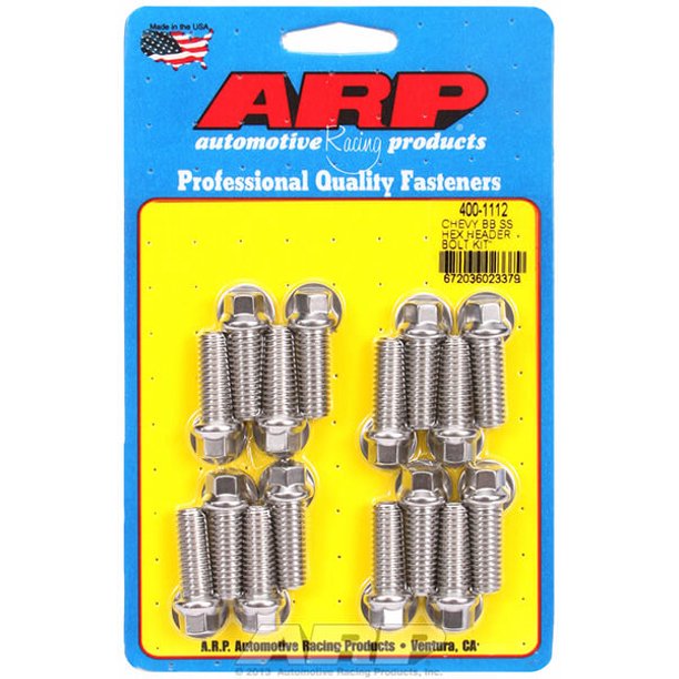400-1112 Stainless Steel Hex Header Bolt Kit for Big Block Chevy