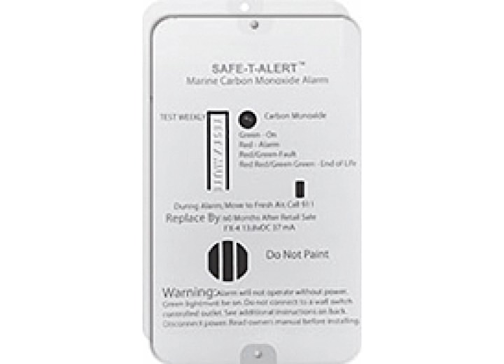 MTIFX-4- MARINE-2-PACK Marine Carbon Monoxide Alarms with 2 Units Surface Mount 12 VDC Hard Wire, White - Pack of 2