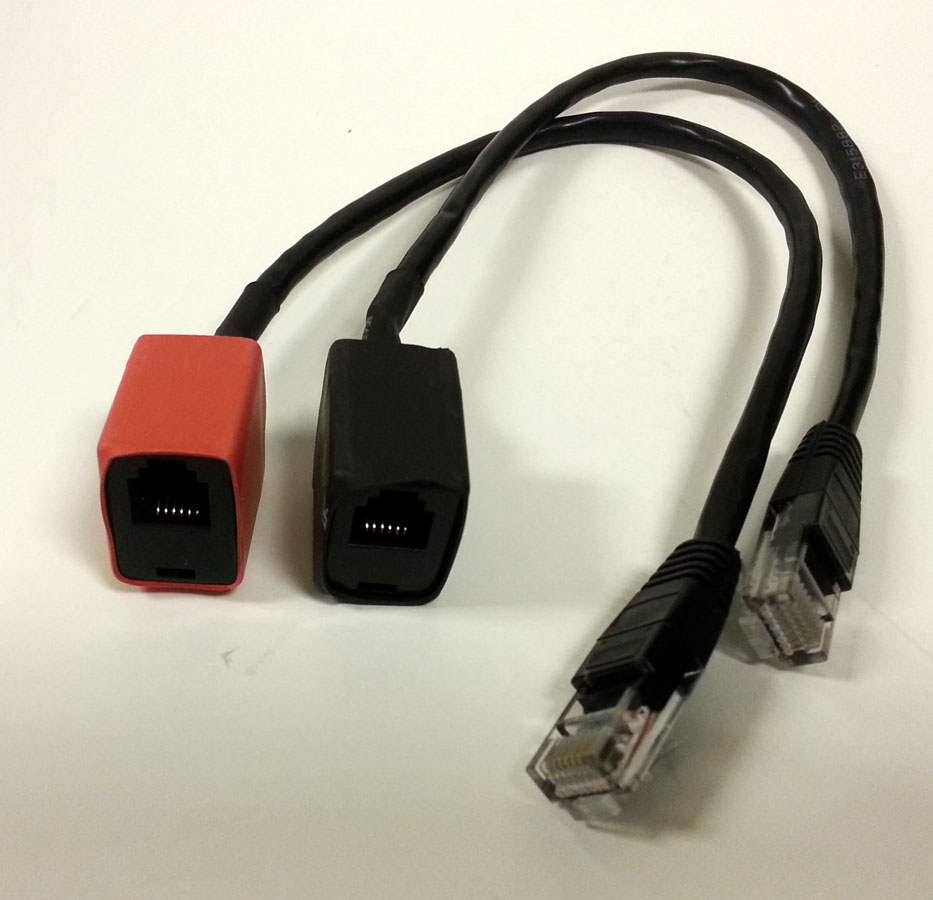 XAN808-9010 Freedom SW Telephone to CAT5 Cable Adapter, Red & Black