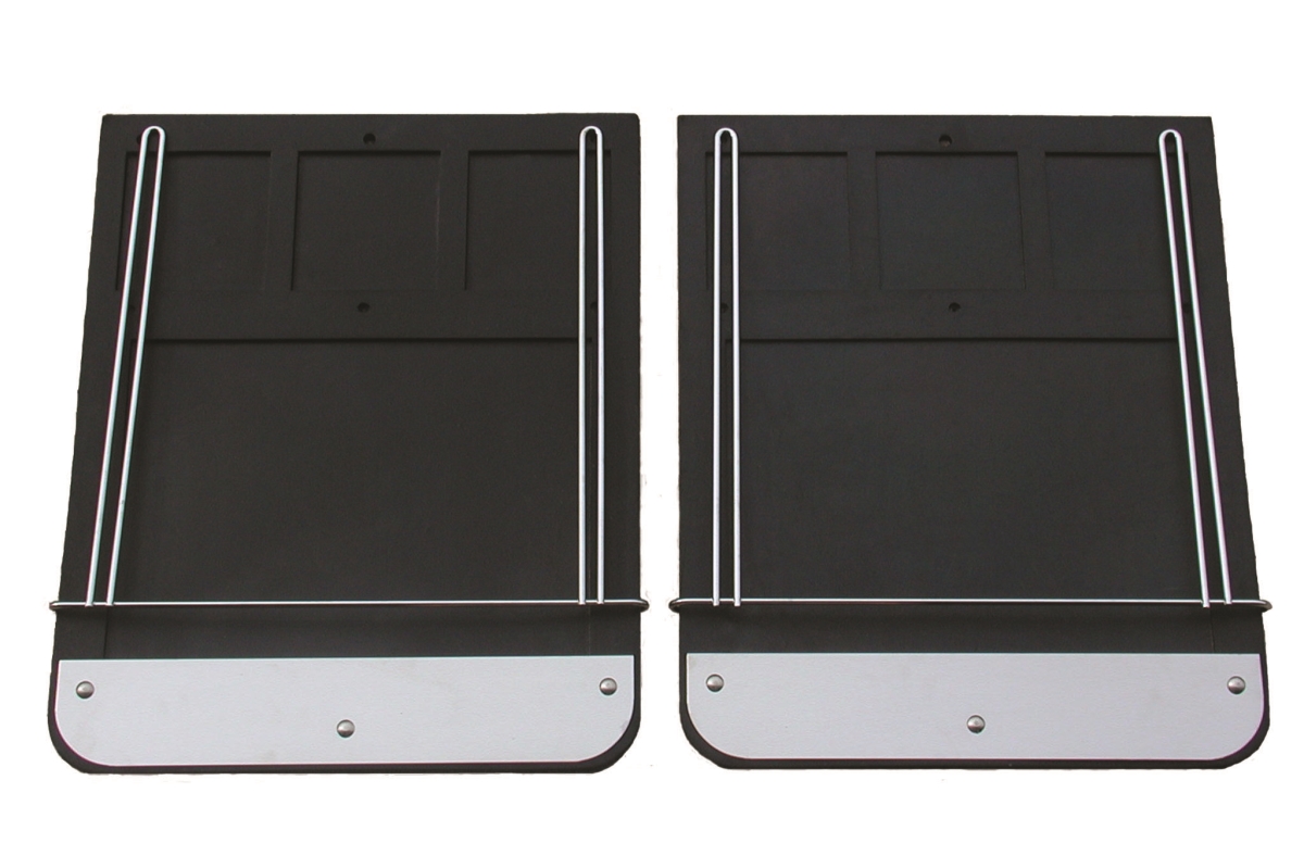 Dually Classic Mud Flap Set with Brackets, Weights & Anit-sails for 1973-1998 Ford F250-F350