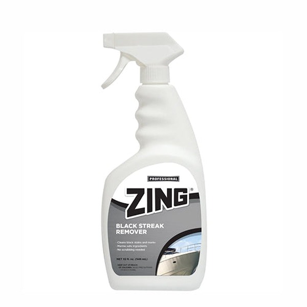32 oz Streak Remover Ready to Use Trigger Sprayer Bottle, Black - Case of 9
