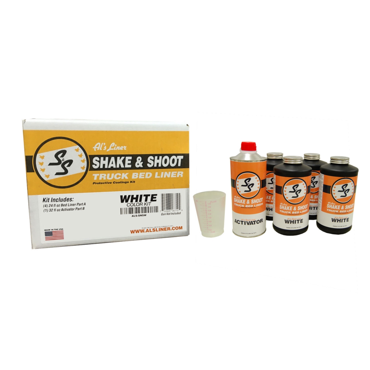 4 Quart Shake & Shoot, White