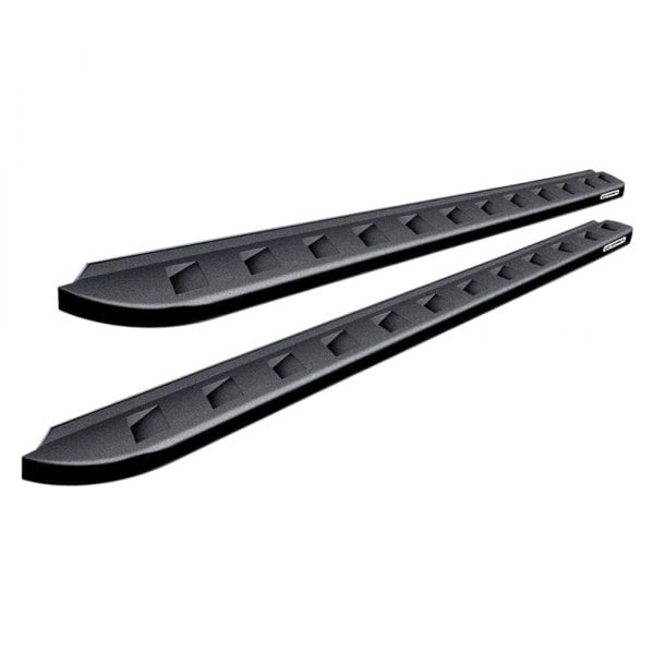 RHI63405187ST 87 in. Black RB10 Slim Line Running Boards Complete Set for 2015-2019 Chevy Silverado & GMC Sierra 2500-3500 Crew Cab -  GO RHINO