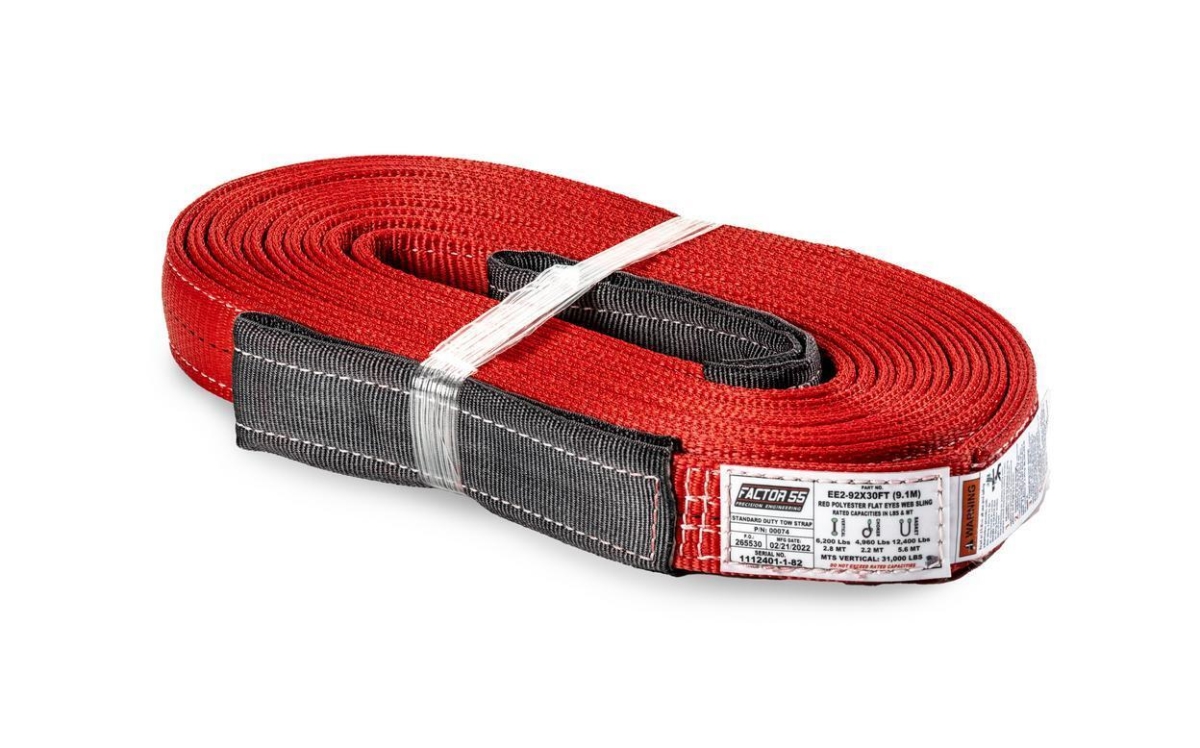 30 ft. x 2 in. Standard Duty Tow Strap, Black