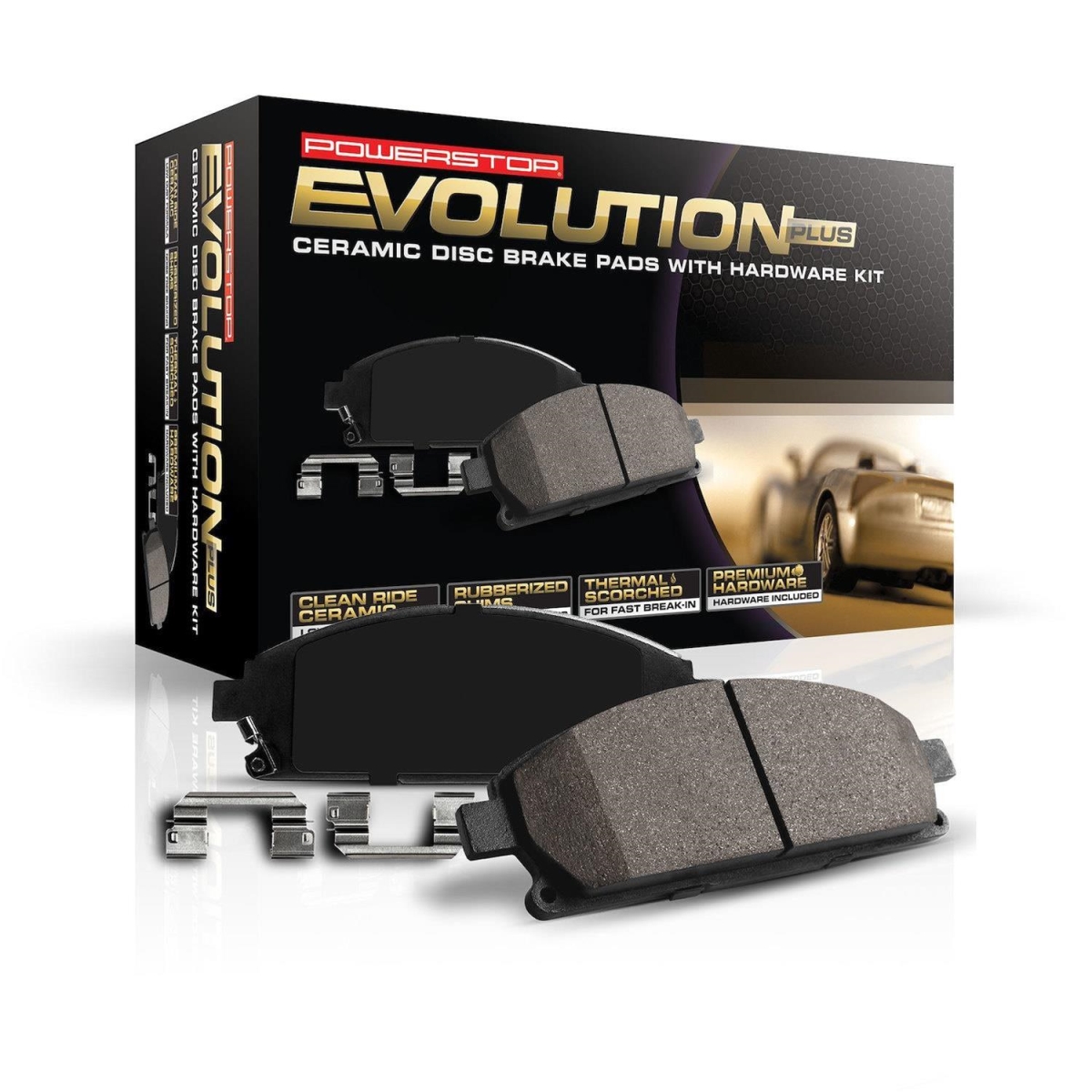 PowerStop PSB17-2180 Front Z17 Evo Ceramic Pad with Hardware for 2019-2022 Ford Edge