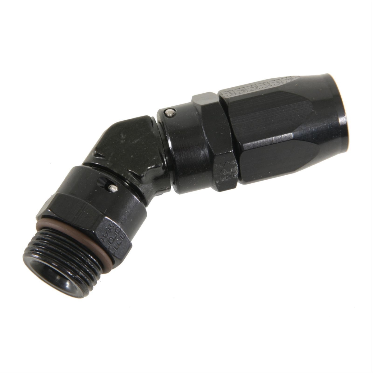 FRA184509-BL No.10 x 45 deg x 0.75-16 Hose End, Black