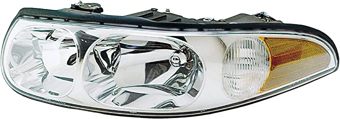 REGGM243-B001R Composite Right Hand Headlamp Assembly with Marker Lamp & Smooth High Beam Surface for 2005-2005 Buick Lesabre