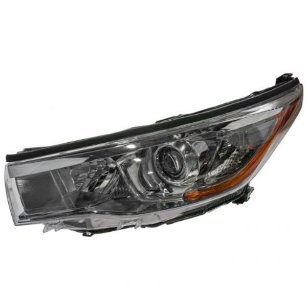 REGTY1257-B011L Composite Hybrid with Smoked Chrome Accent Left Hand Headlamp Assembly for 2014-2016 Toyota Highlander