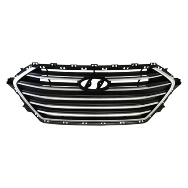 SHEHYELAN17-99-0 Grille Assembly for 2017-2018 Hyundai Elantra - Silver