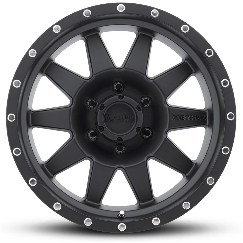 16 x 7 in. 6x5.5 Bolt Pattern 0 mm Offset 4 in. Backspace Matte Black The Standard Wheel