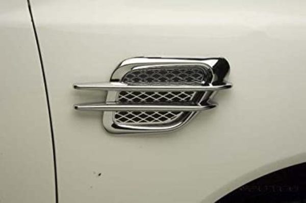 PUT998011 8 x 5 in. Chrome Side Vents with Double Barchrome Mesh