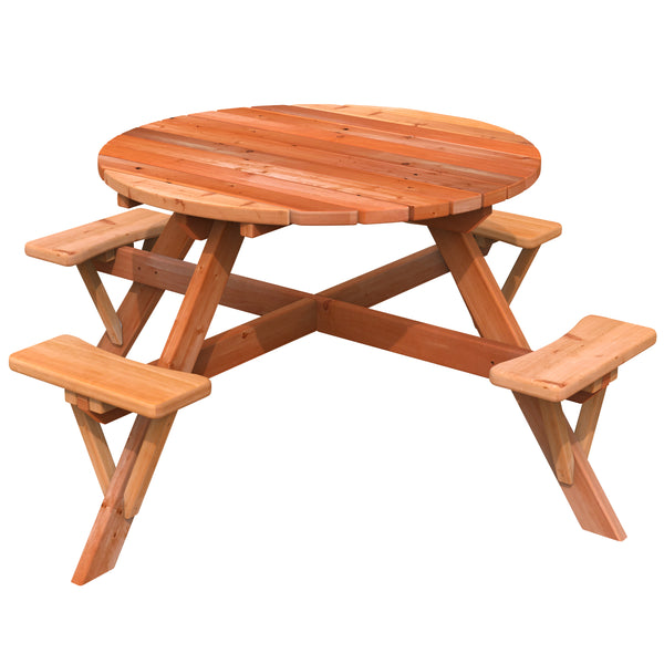 ECAJJ-PIC-CIR-RW Jack & June Circular Picnic Table