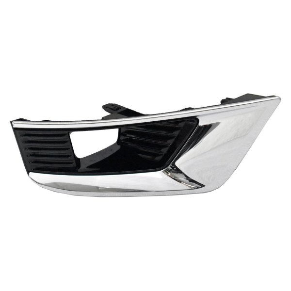 SHENIARMA21A-95-2 Right Hand Front Bumper Insert with Fog Lamp Bezel, Gloss Black & Chrome for 2021 Nissan Armada